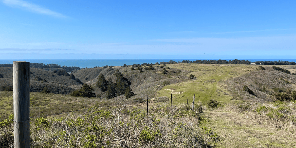 View of ocean from High Hill at Cloverdale Ranch Preserve
