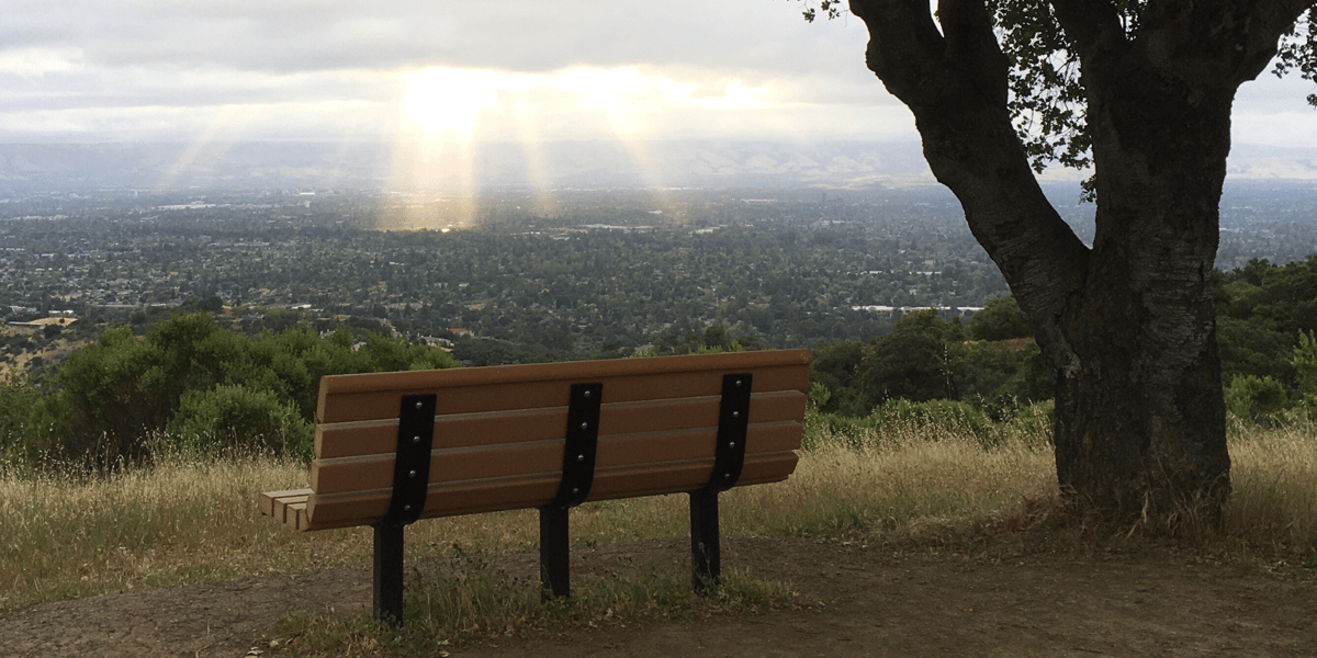 Bench in Fremont Older overlooking vista