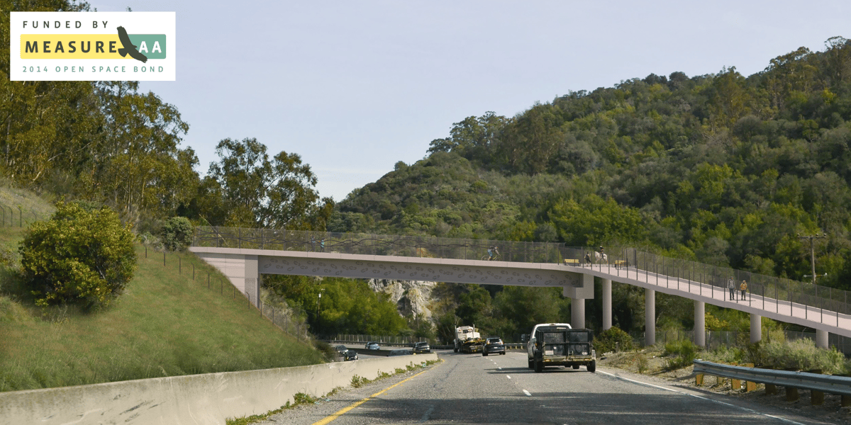 Rendering of trail overcrossing above Highway 17