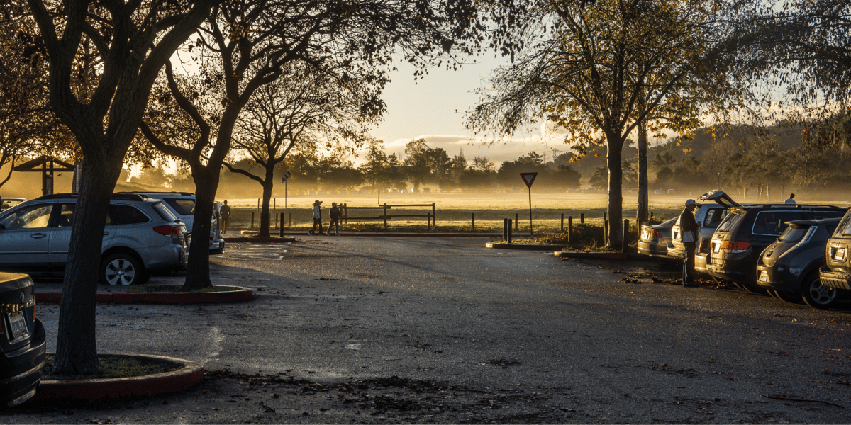 Parking area at Rancho San Antonio Preserve