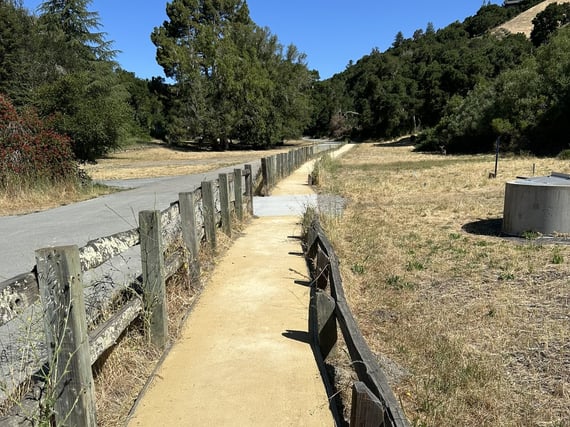 Newly paved section of the Cordilleras Trail
